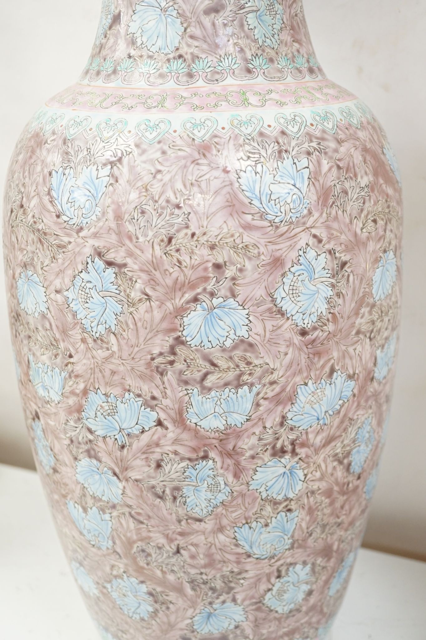 A large Chinese enamelled porcelain vase, 62cm